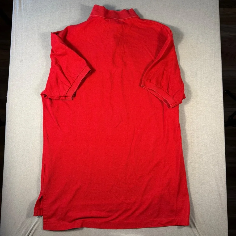 Polo Ralph Lauren Mens Red Pima Cotton Short Sleeve Polo Shirt Size M Multi Pony